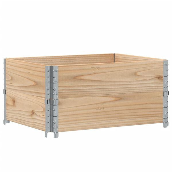 vidaXL Colliers de palette 2 pcs 80x60 cm bois de pin solide