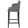 vidaXL Tabourets de bar lot de 2 gris foncé tissu