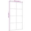 vidaXL Porte coulissante Verre ESG et aluminium 102,5x205 cm Blanc