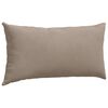 vidaXL Coussins de canap&eacute; 2 pcs Taupe 80 x 40 cm tissu