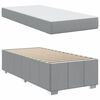 vidaXL Cadre de lit avec matelas Gris clair 90 x 190 cm tissu