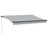 vidaXL Auvent manuel r&eacute;tractable avec LED anthracite blanc 350x250 cm