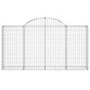 vidaXL Paniers &agrave; gabions arqu&eacute;s 9 pcs 200x30x100/120 cm Fer galvanis&eacute;