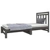 vidaXL Lit coulissant sans matelas gris 2x(90x190) cm