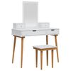 vidaXL Ensemble de Coiffeuse FAUSKE 5 pc Blanc 100 x 50 x 143 cm