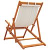 vidaXL Chaises de plage pliables lot de 2 crème tissu