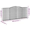vidaXL Paniers à gabions arqués 2 pcs 400x30x160/180 cm Fer galvanisé