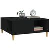 vidaXL Table basse noir 80x80x36,5 cm bois d'ingénierie