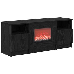 vidaXL Chemin&eacute;e &eacute;lectrique Ch&ecirc;ne noir 98 x 28,5 x 40,5 cm