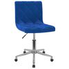vidaXL Chaises pivotantes &agrave; manger lot de 2 Bleu Velours