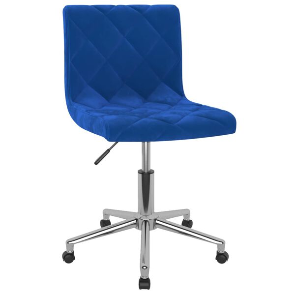 vidaXL Chaises pivotantes &agrave; manger lot de 2 Bleu Velours
