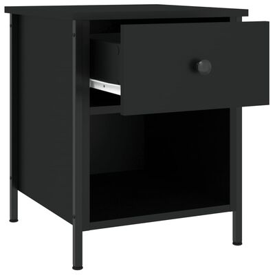 vidaXL Tables de chevet 2 pcs noir 40x42x50 cm bois d’ingénierie