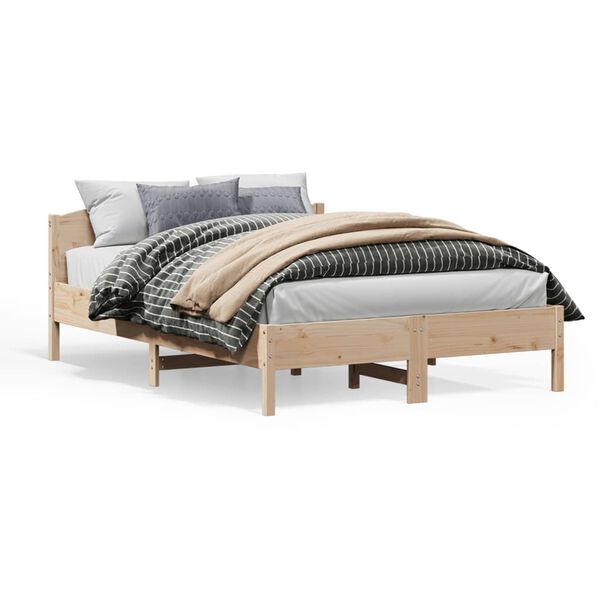 vidaXL Cadre de lit sans matelas 120x200 cm bois de pin massif