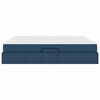 vidaXL Lit avec rangement et matelas Bleu 160 x 200 cm Polyester