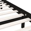 vidaXL Cadre de lit sans matelas noir bois de pin massif
