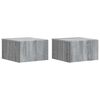 vidaXL Cabinet de chevet mural 2 pcs Sonoma gris 33 x 34,5 x 20 cm