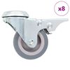 vidaXL 8 pcs Roulettes pivotantes &agrave; trou de boulon 50 mm
