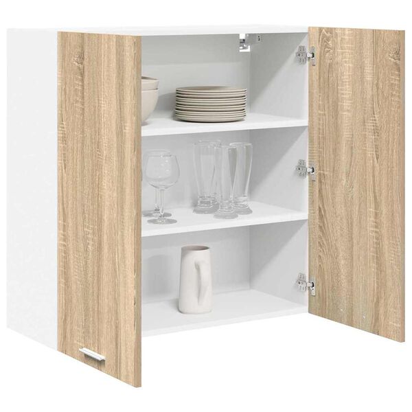 vidaXL Armoire suspendue avec stockage Ch&ecirc;ne Sonoma 80 x 31 x 80 cm