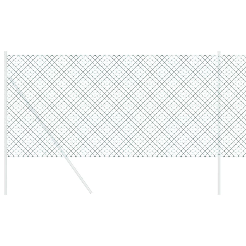 vidaXL Clôture Vert 25 x 1,4 m Acier