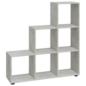 vidaXL Biblioth&egrave;que escalier Gris b&eacute;ton 107 cm Bois d'ing&eacute;nierie