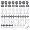 vidaXL Ensemble de boules de No&euml;l 100 pcs 3/4/6 cm Blanc/Gris