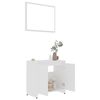 vidaXL Ensemble de meubles de salle de bain Blanc Bois d'ing&eacute;nierie