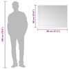 vidaXL Miroir mural 80x60 cm Verre