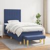 vidaXL Sommier &agrave; lattes de lit avec matelas Bleu 80x200 cm Tissu