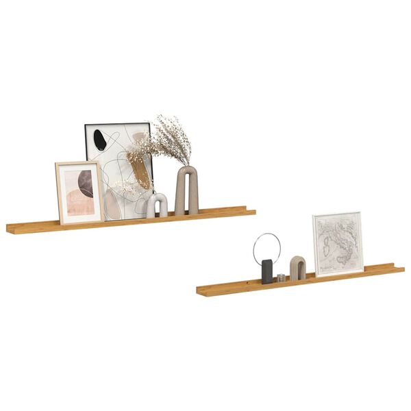 vidaXL &Eacute;tag&egrave;re Murale 2 pcs Beige 115 x 9 x 3 cm Bois d'ing&eacute;nierie