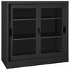 vidaXL Armoire &agrave; portes coulissantes Anthracite 90x40x90 cm Acier