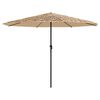 vidaXL Parasol de jardin avec m&acirc;t en acier marron 324x324x247 cm
