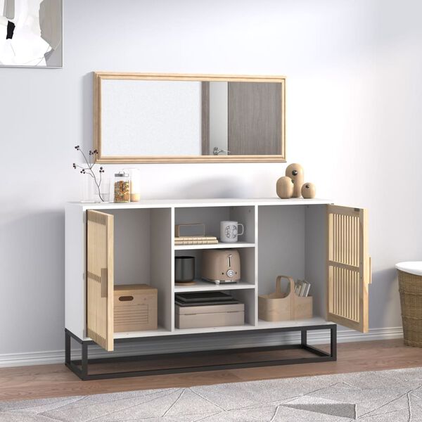 vidaXL Buffet blanc 105x30x65 cm bois d'ingénierie