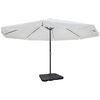 vidaXL Parasol de jardin avec base portable aluminium blanc