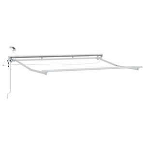 vidaXL Cadre de store &eacute;lectrique avec LED Blanc 2,5 x 2 m Aluminium