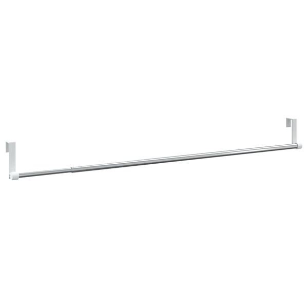 vidaXL Tringles &agrave; rideau 2 pcs blanc et argent&eacute; 60-105 cm aluminium