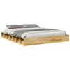 vidaXL Cadre de lit sans matelas 160x200 cm bois massif de chêne