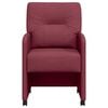 vidaXL Chaises de Salle à Manger avec Roues 2 pcs Rouge bordeaux