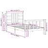 vidaXL Cadre de lit sans matelas noir 100x200 cm bois massif de pin