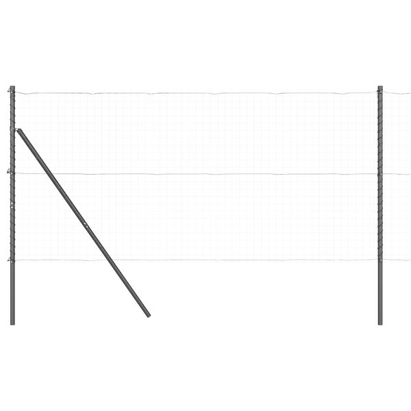 vidaXL Poteau de clôture. Autre 52 pcs Gris 3,2 x 3,2 x 190 cm Acier