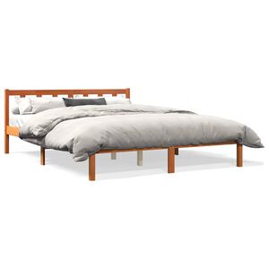 vidaXL Cadre de lit sans matelas cire marron 160x200cm bois pin massif