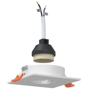 vidaXL Spotlights 6 pcs Blanc 9 x 9 x cm Aluminium