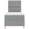 vidaXL Lit &agrave; ressorts avec matelas Gris clair 80 x 200 cm tissu