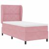 vidaXL Lit &agrave; ressorts avec matelas Rose 190 x 90 cm Polyester