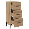 vidaXL Buffet ch&ecirc;ne artisanal 34 x 34,5 x 90 cm Bois d'ing&eacute;nierie