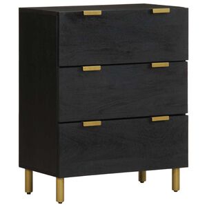 vidaXL Buffet noir 60x33x75 cm bois d'ing&eacute;nierie