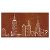 vidaXL D&eacute;coration murale jardin 105x55cm acier corten design d'horizon