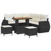 vidaXL Ensemble de canap&eacute; de jardin 8 pc Noir polyrotin