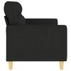 vidaXL Canap&eacute; &agrave; 3 places Noir 180 cm Tissu