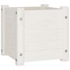 vidaXL Jardini&egrave;re d'ext&eacute;rieur Blanc 31x31x31 cm Bois de pin massif