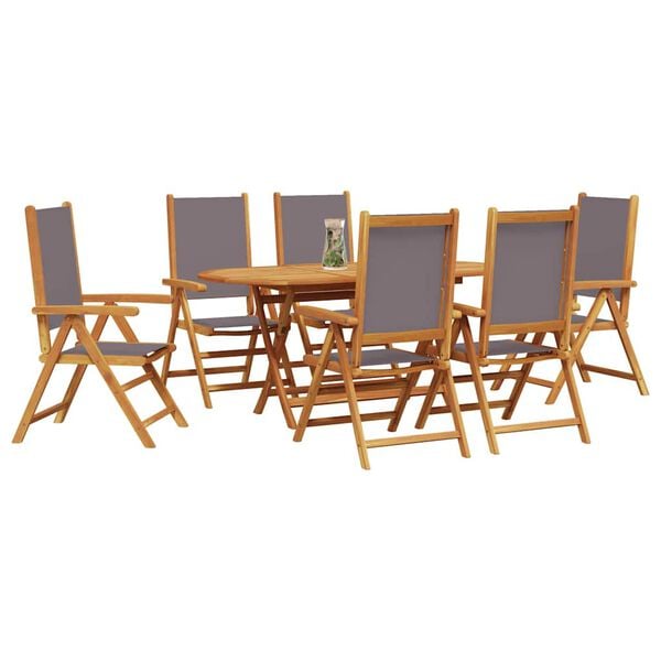 vidaXL Ensemble de salle à manger pour jardin 7 pcs Anthracite